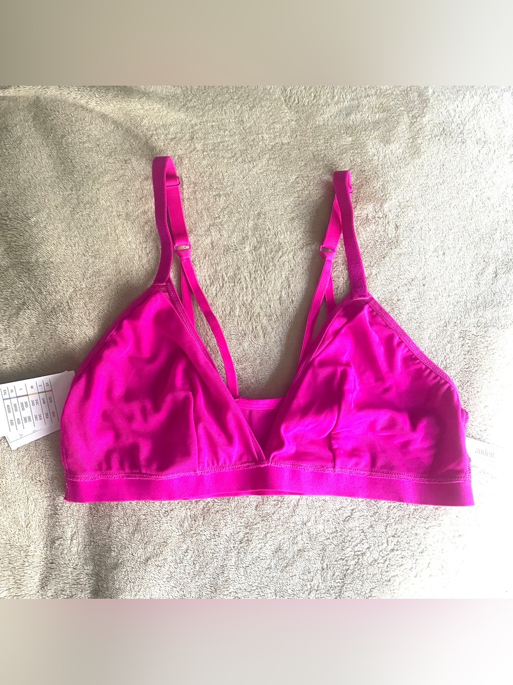 Hot Pink Wireless Triangle Bralette